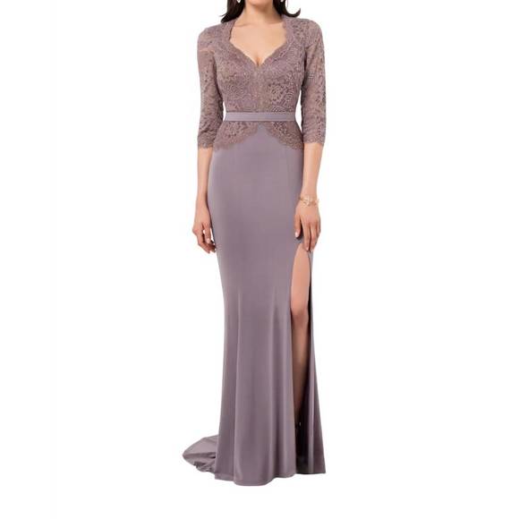 NEW TERANI COUTURE embroidered lace bodice mother of the...